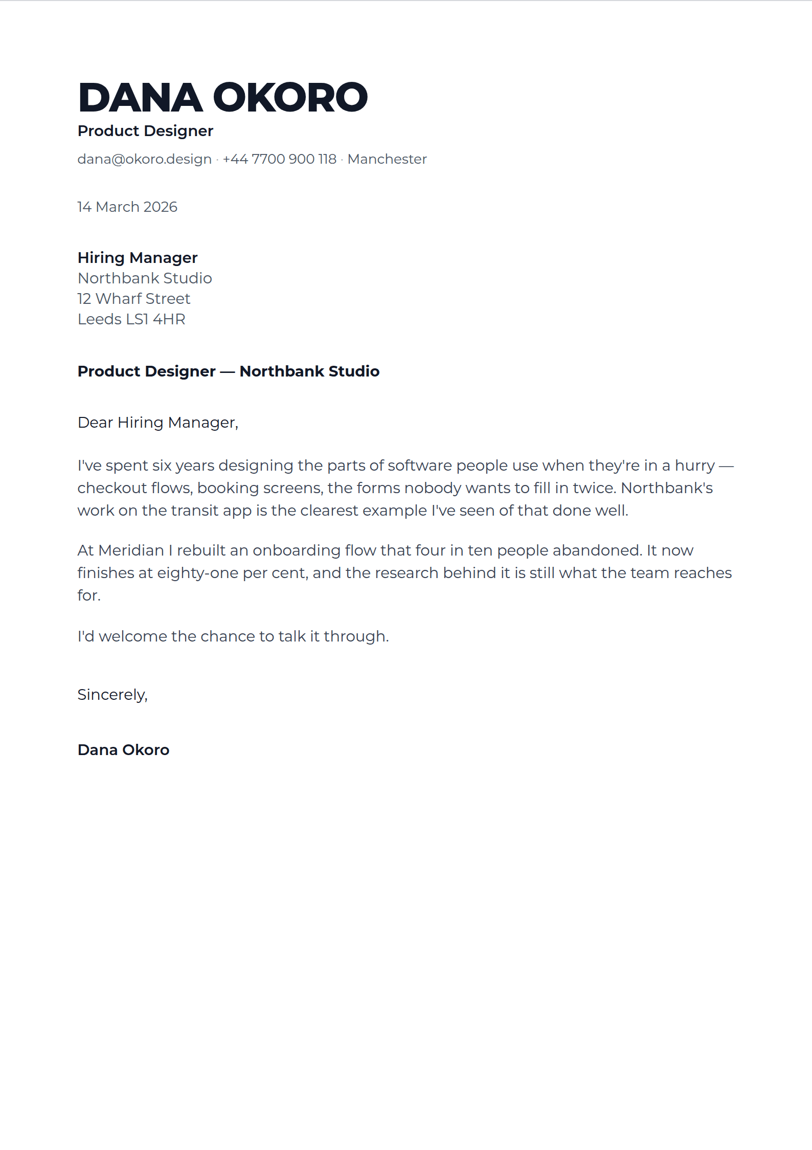 Ascender cover letter template