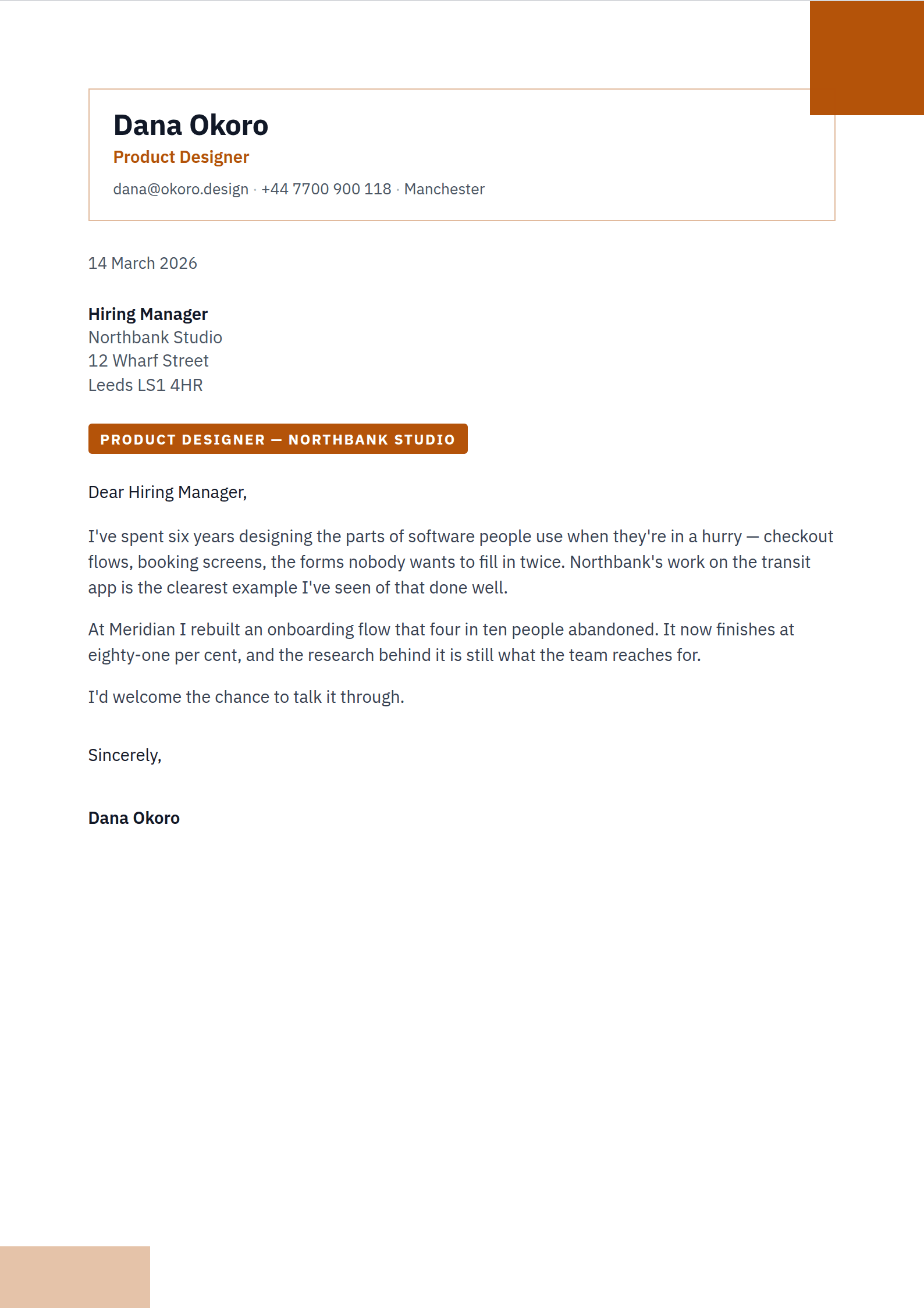 Atrium cover letter template