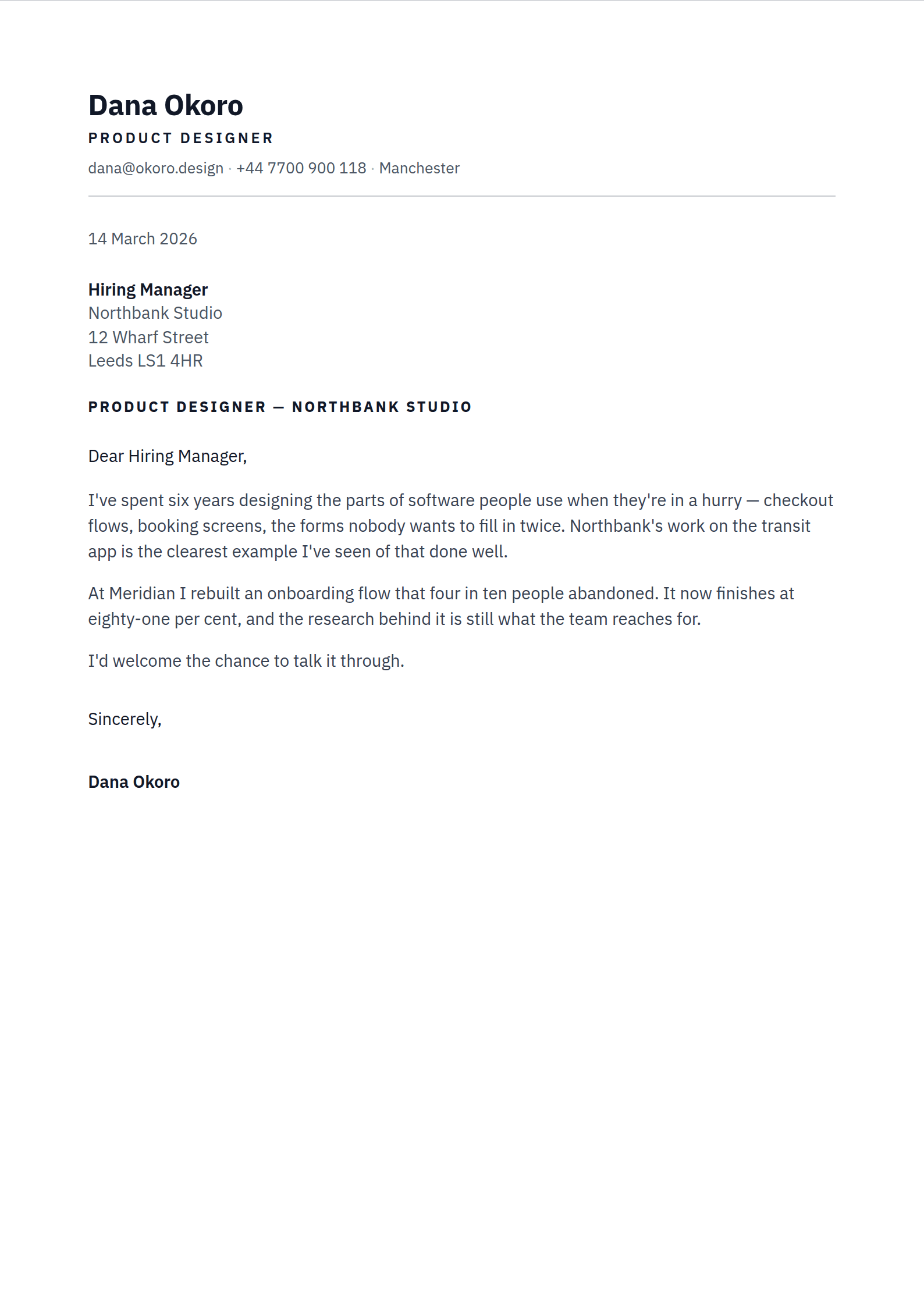 Clerk cover letter template