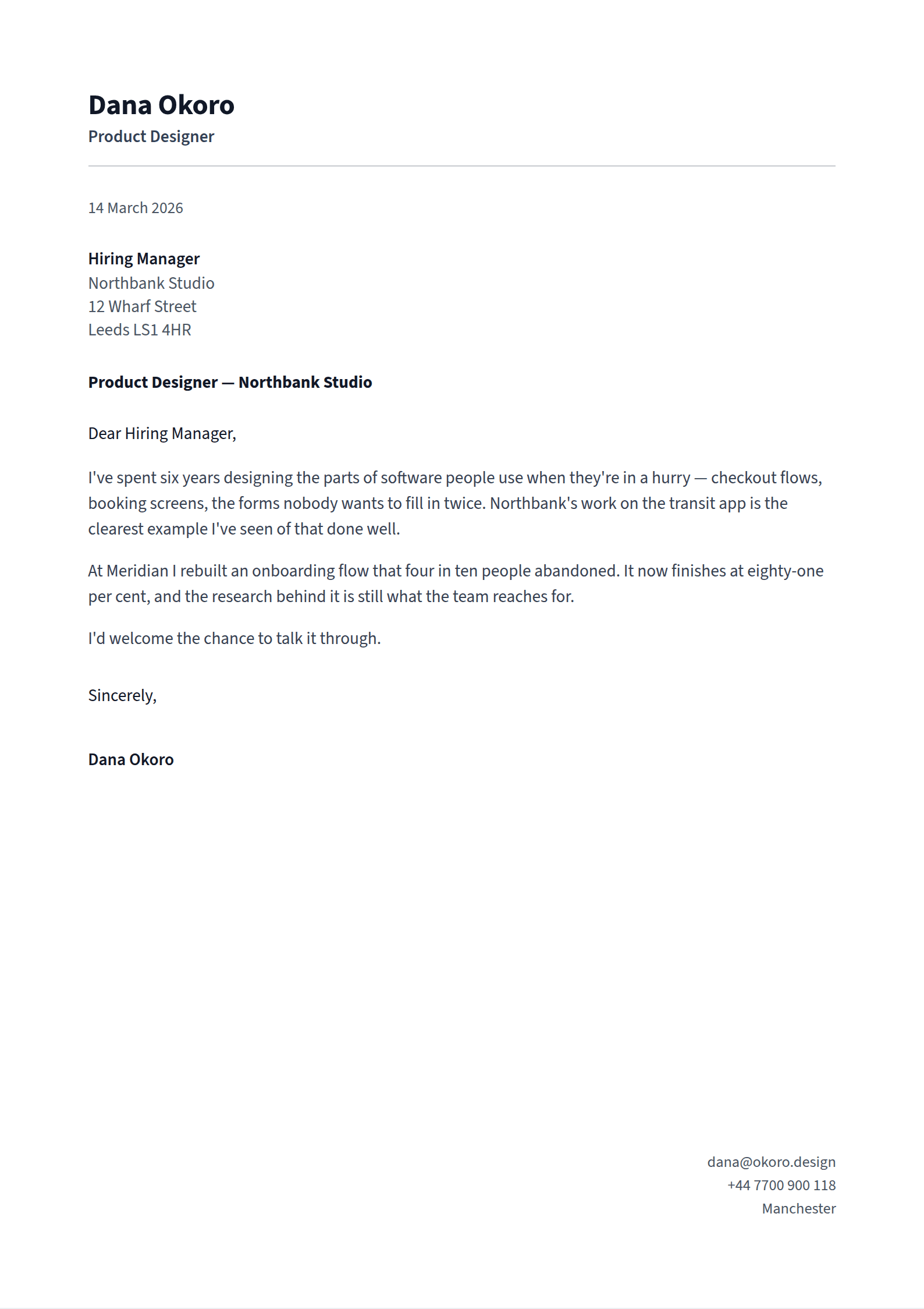 Enclosure cover letter template