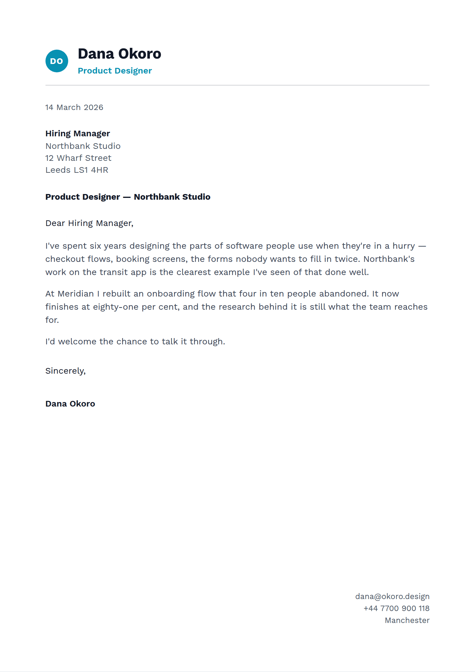 Entente cover letter template