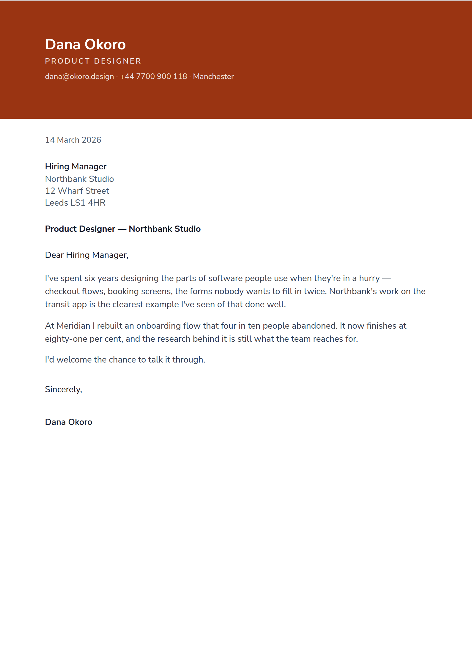 Frieze cover letter template