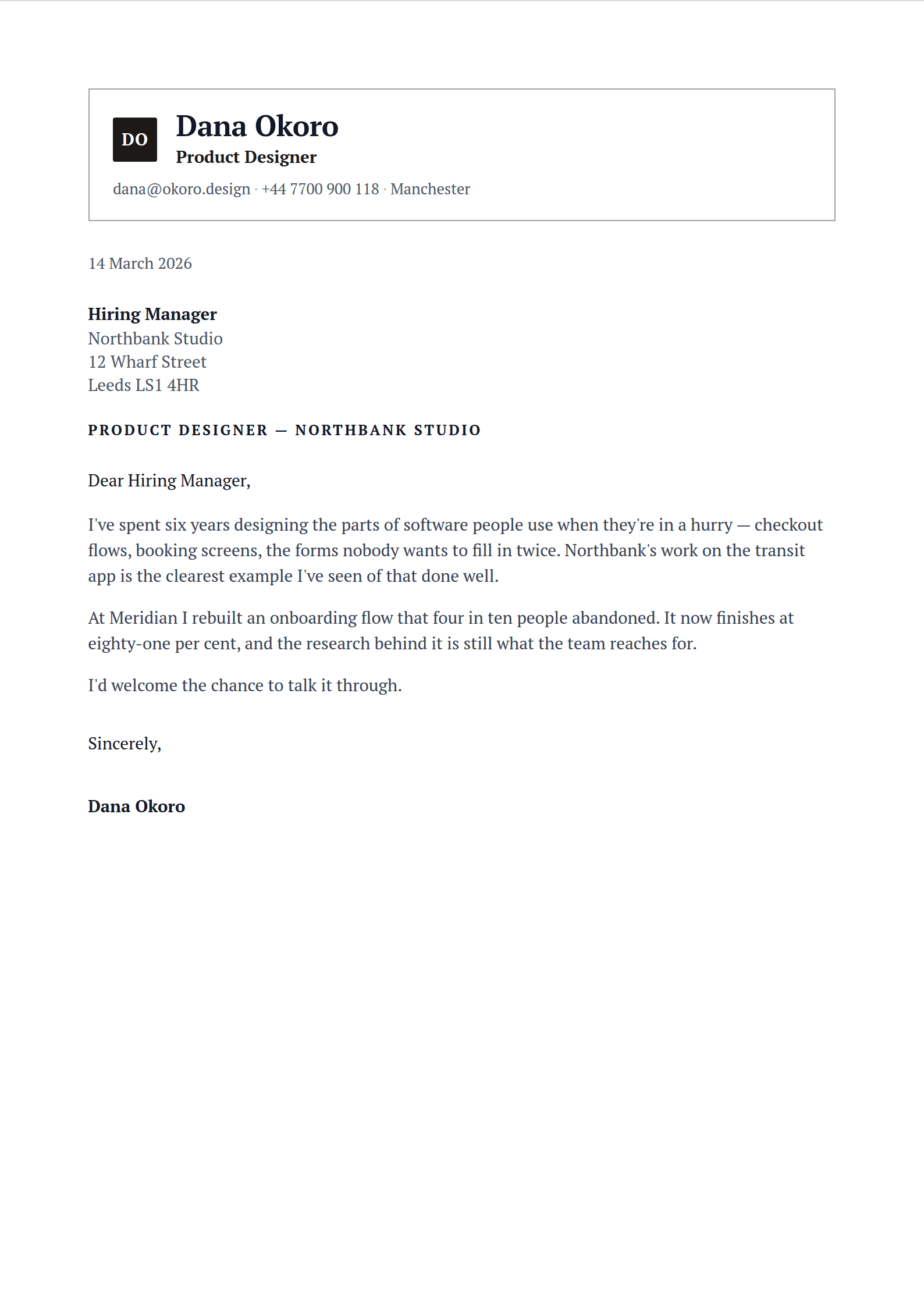 Notary cover letter template