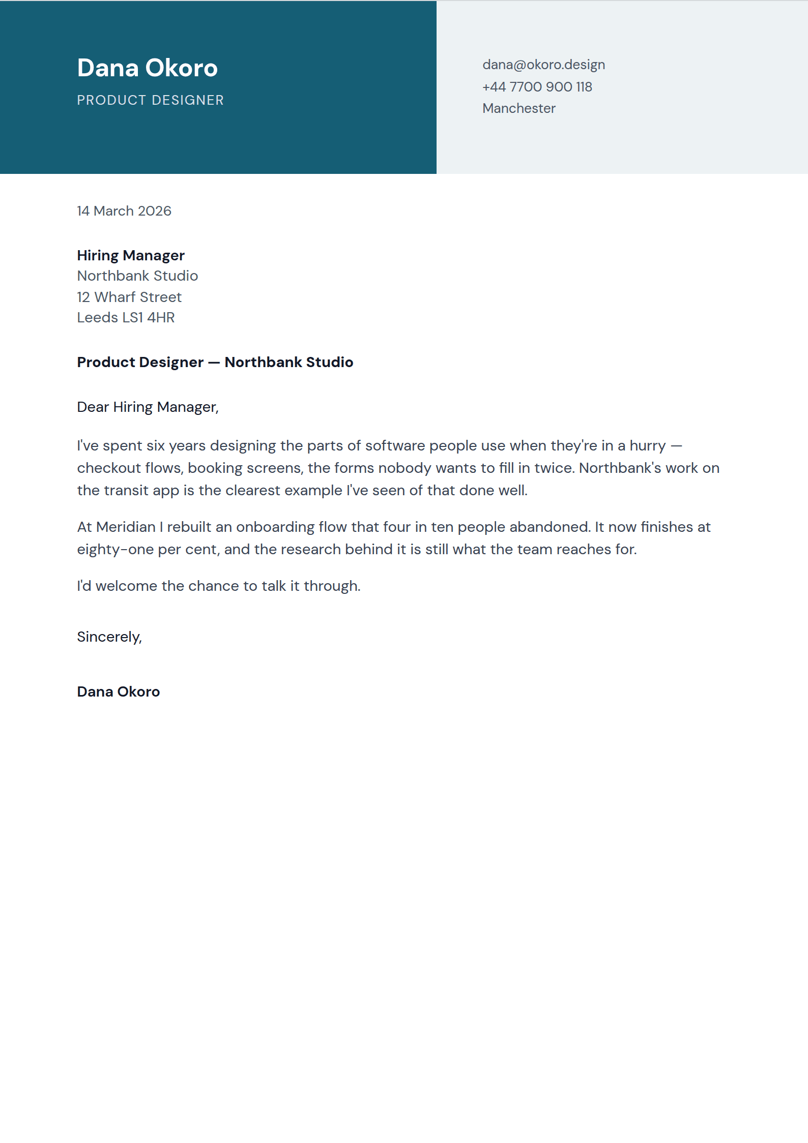 Tabula cover letter template