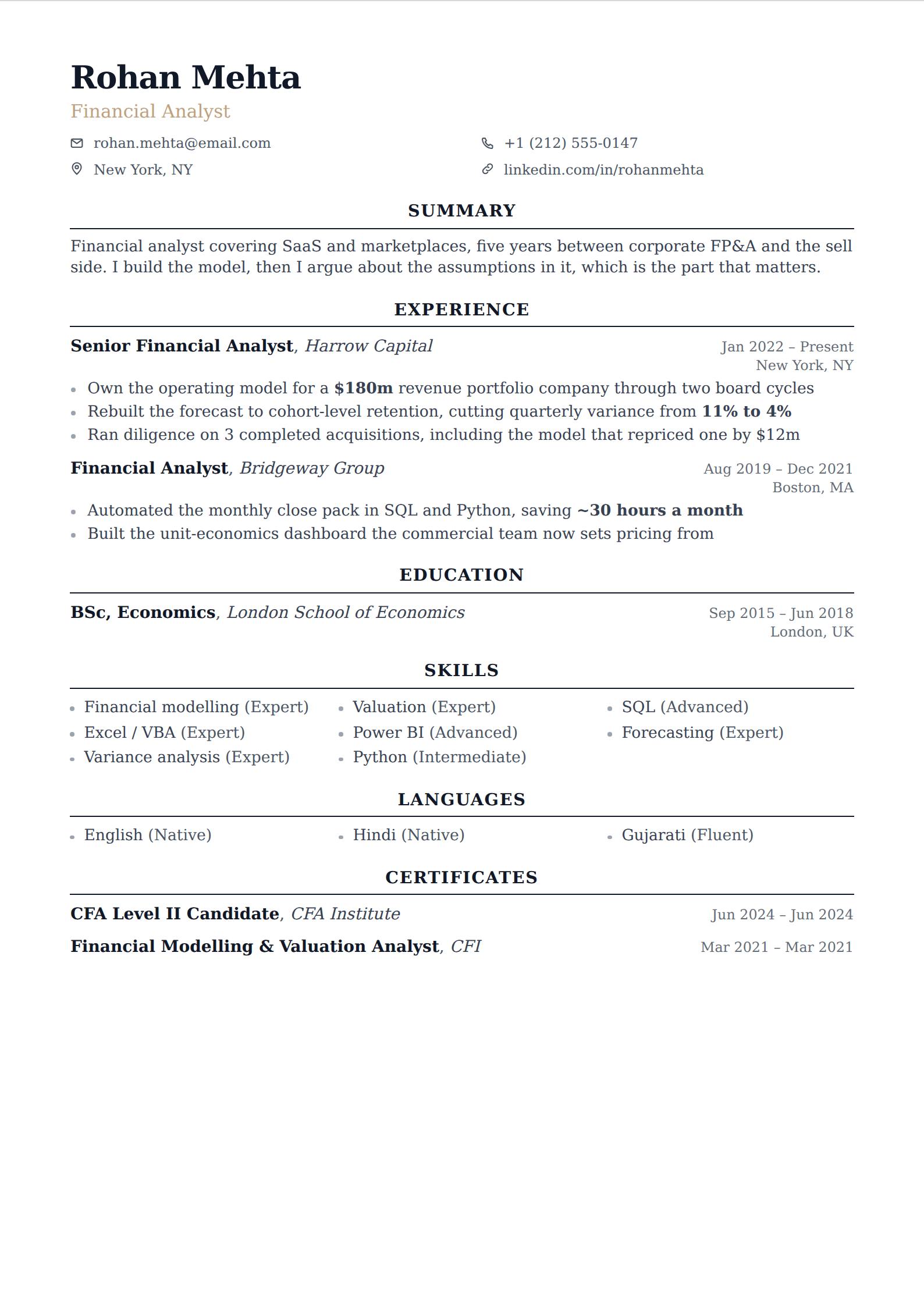 Atelier resume and CV template