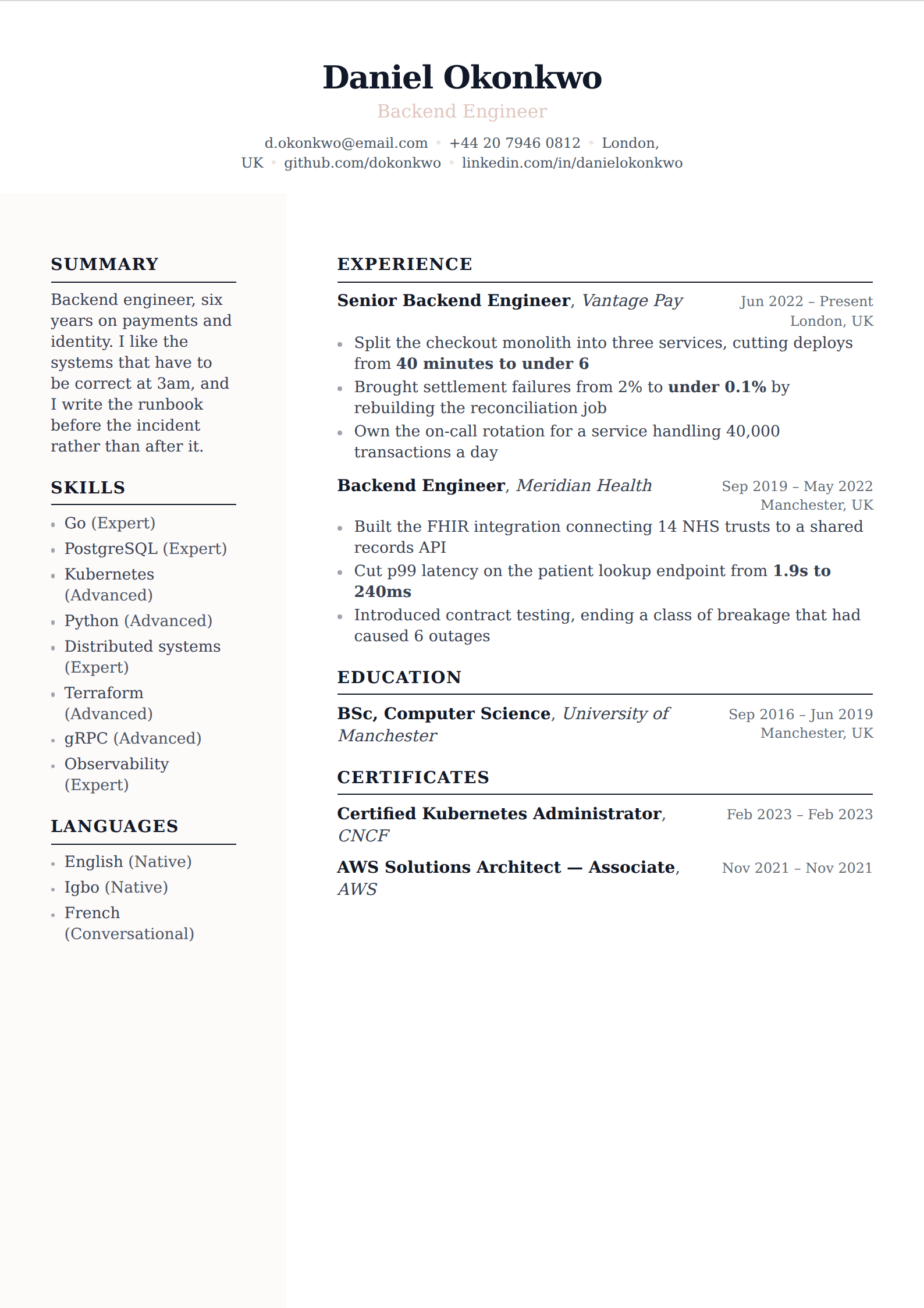 Camellia resume and CV template