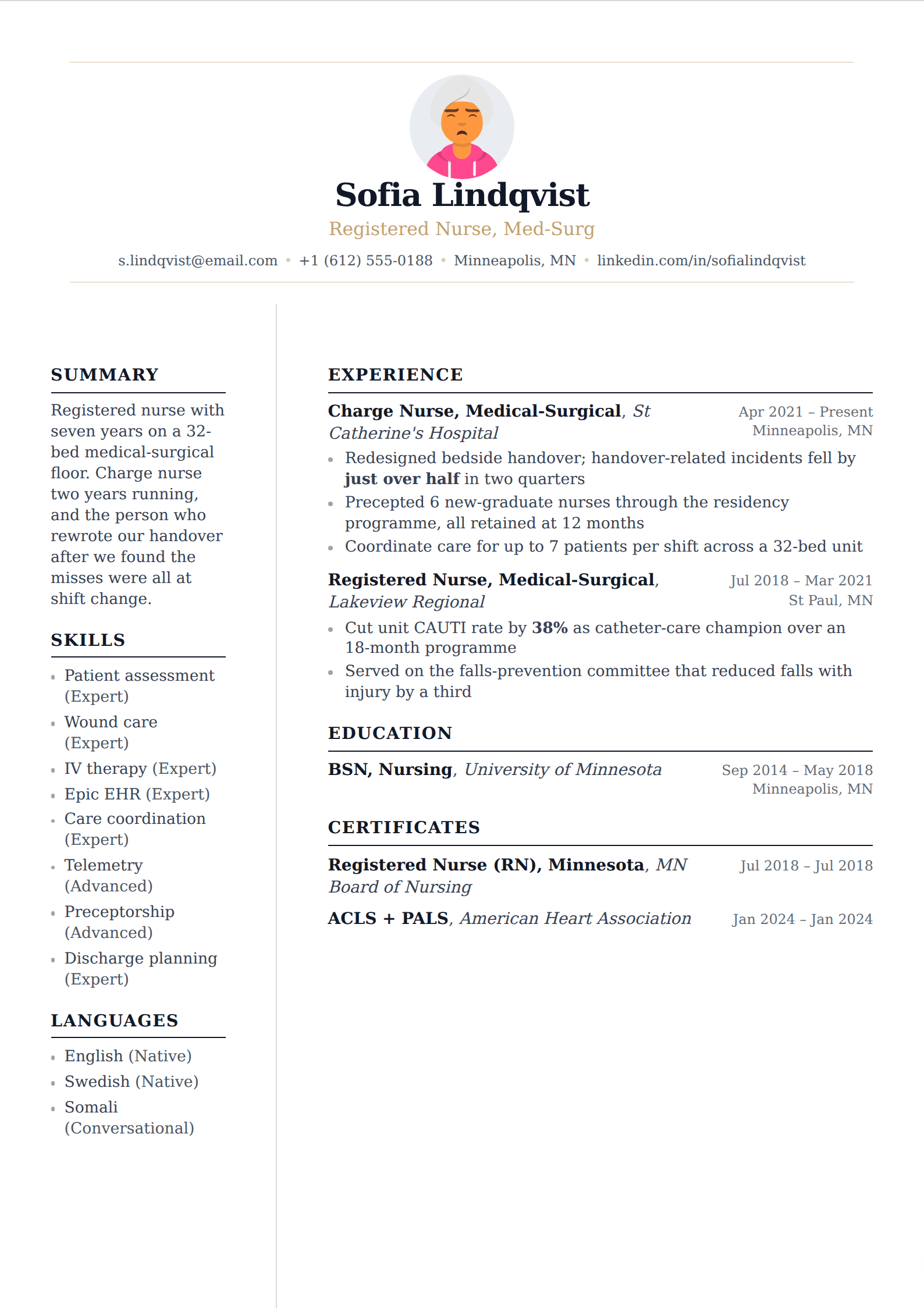 Chiffon resume and CV template