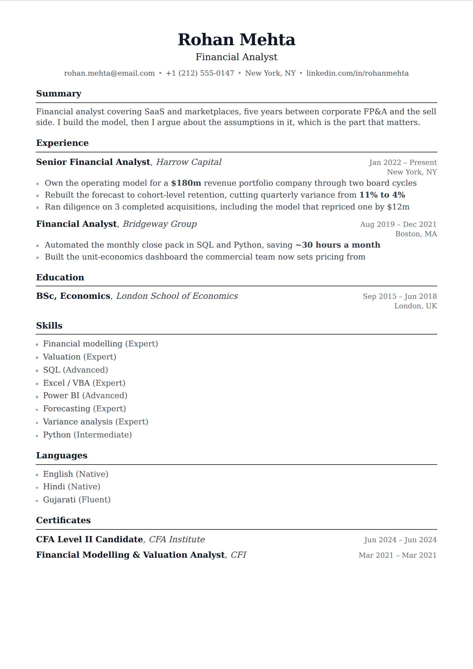 Folio resume and CV template