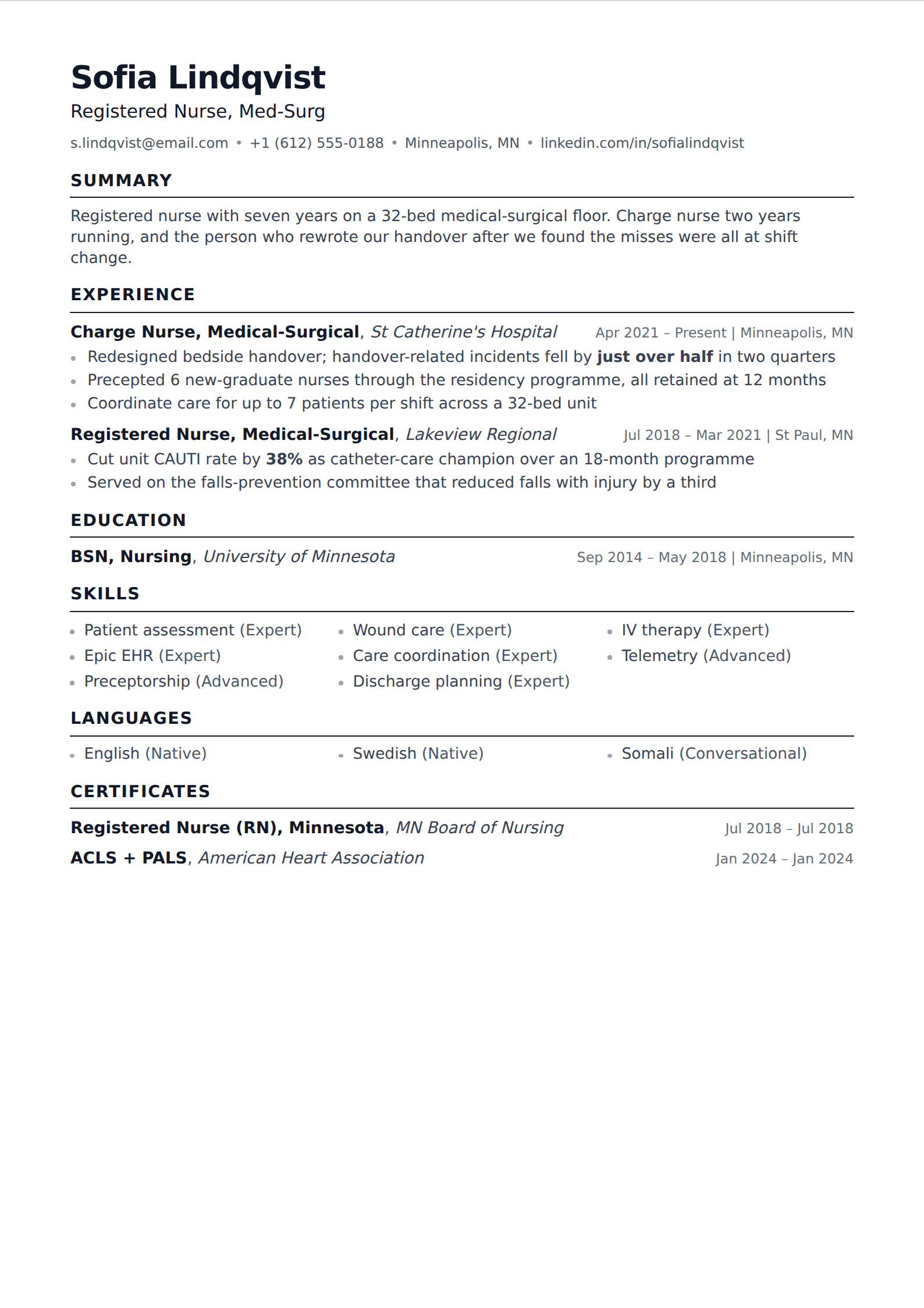 Girder resume and CV template