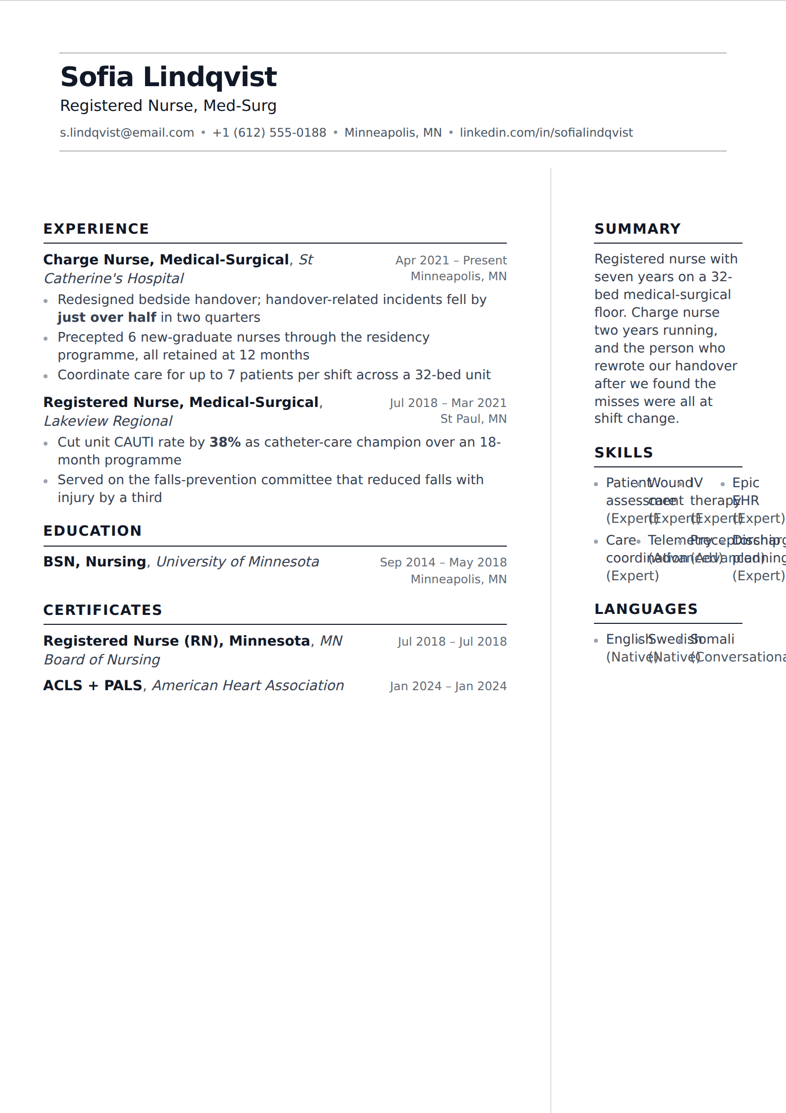 Gridiron resume and CV template