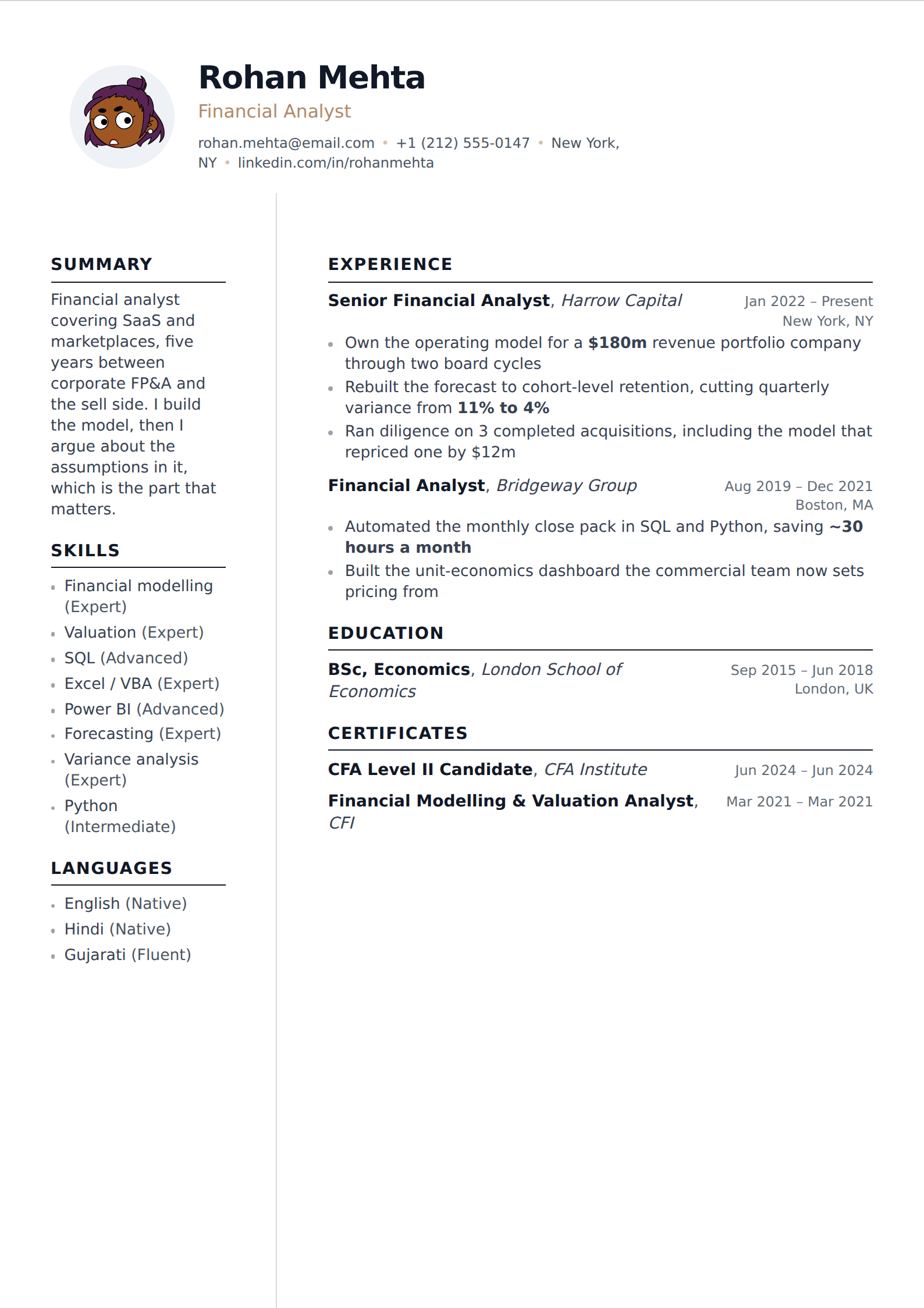 Hazel resume and CV template