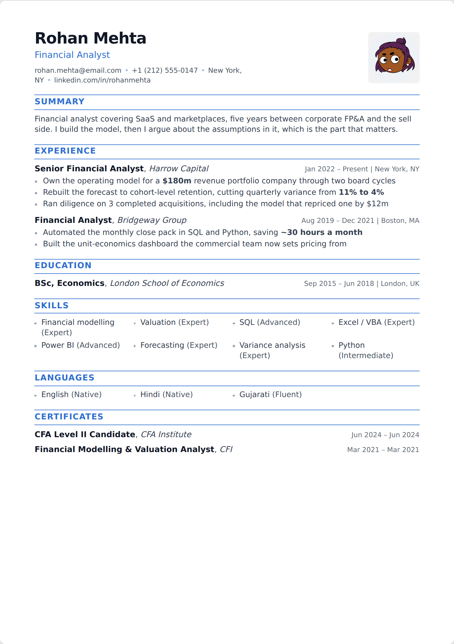 Helsinki resume template