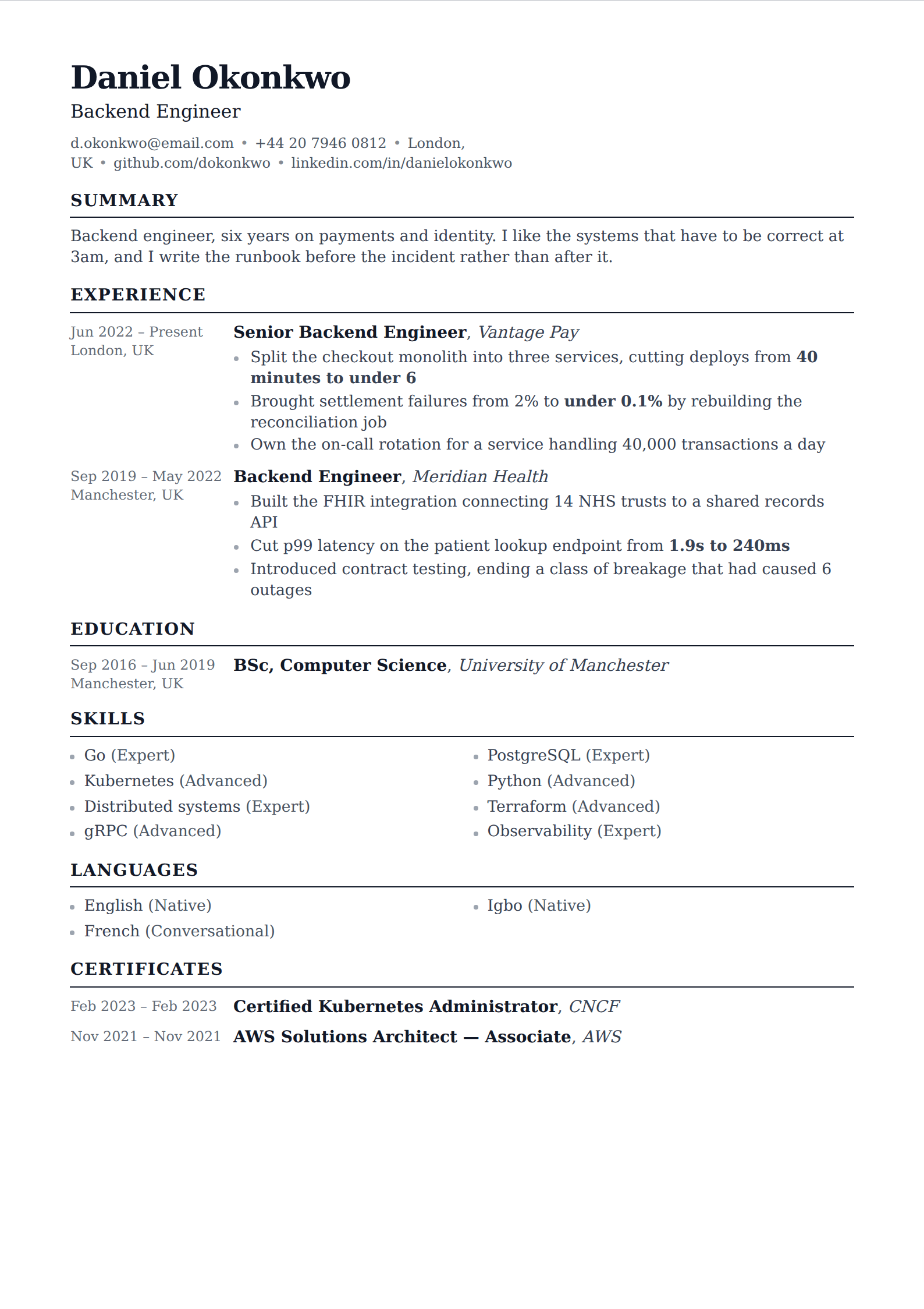 Marginalia resume and CV template