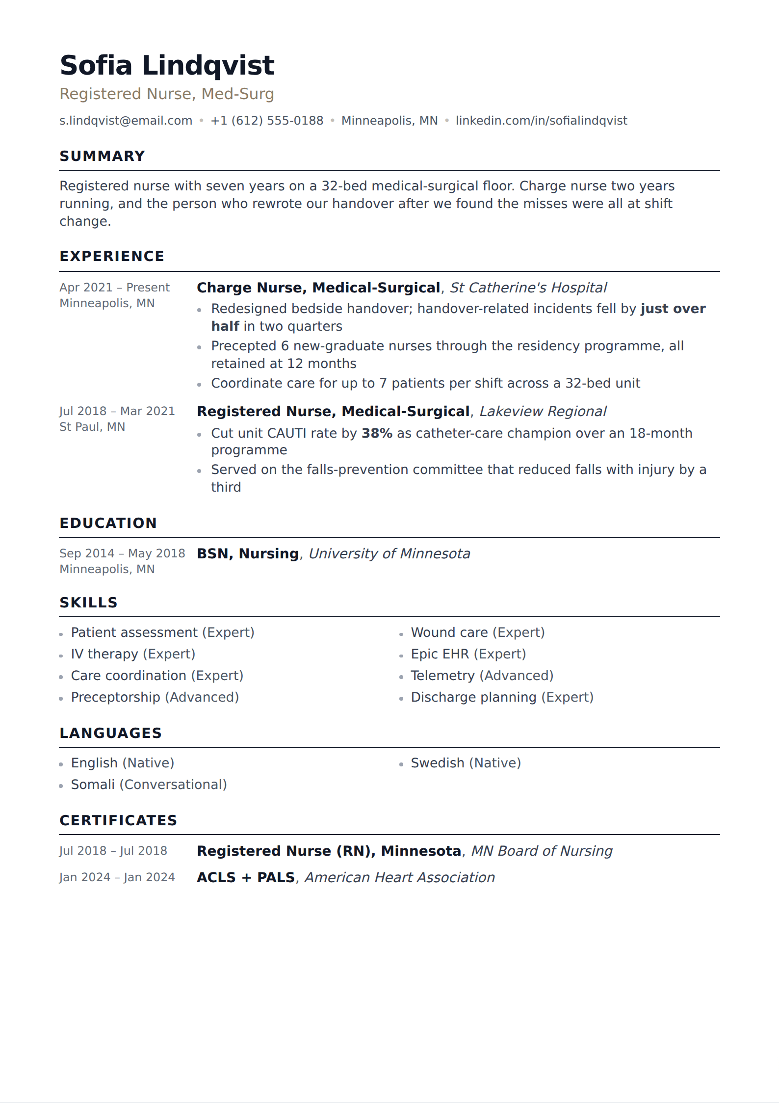 Parchment resume and CV template
