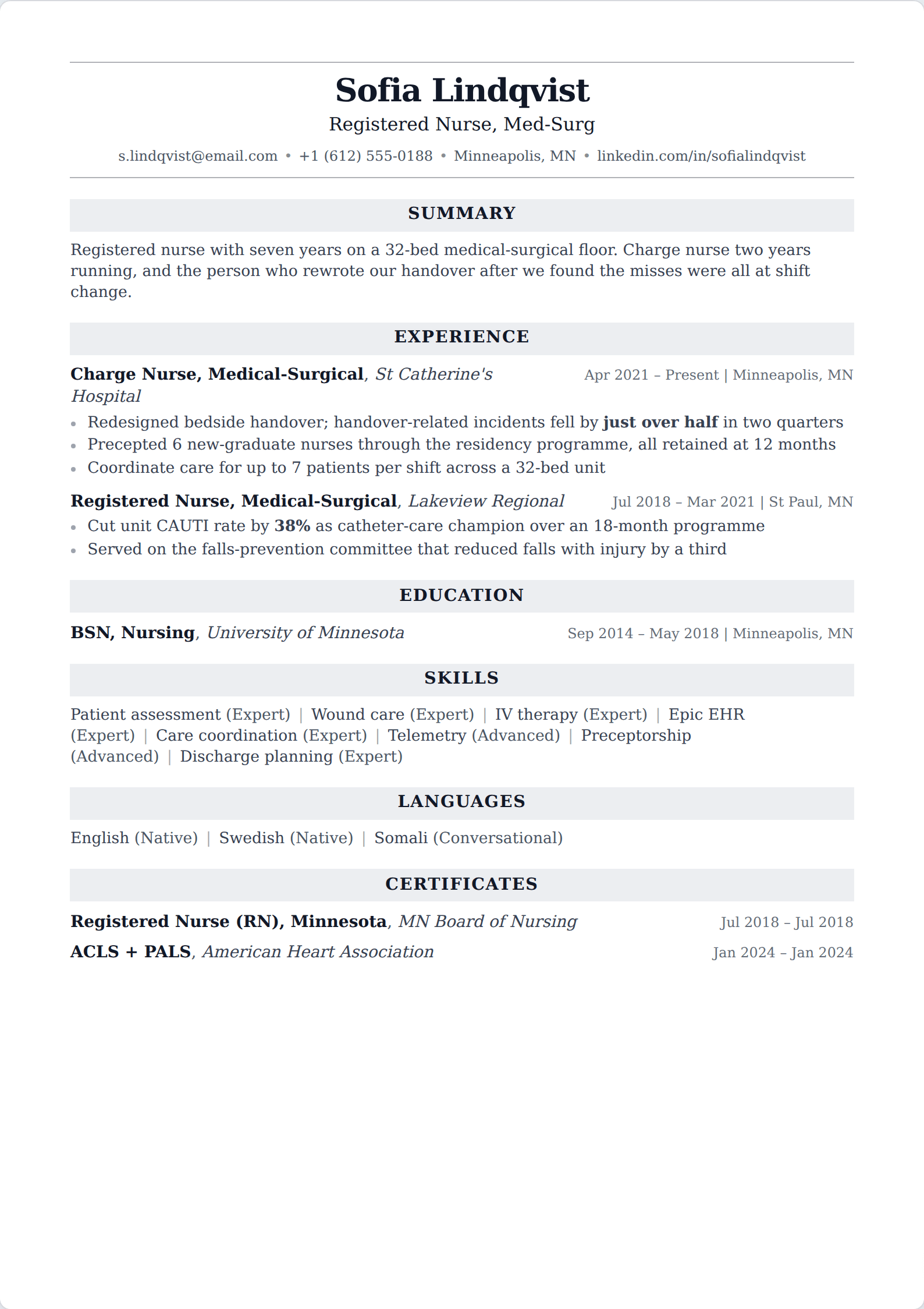 Santiago resume template