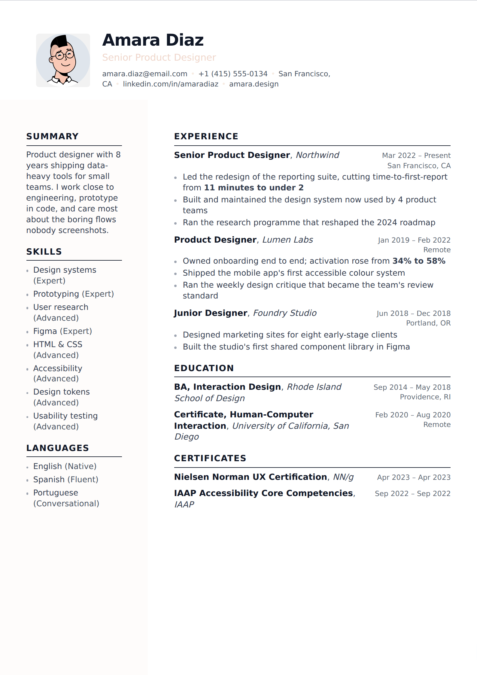 Shell resume and CV template