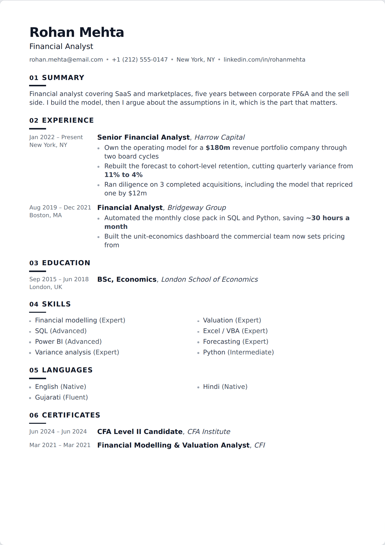 Singapore resume template