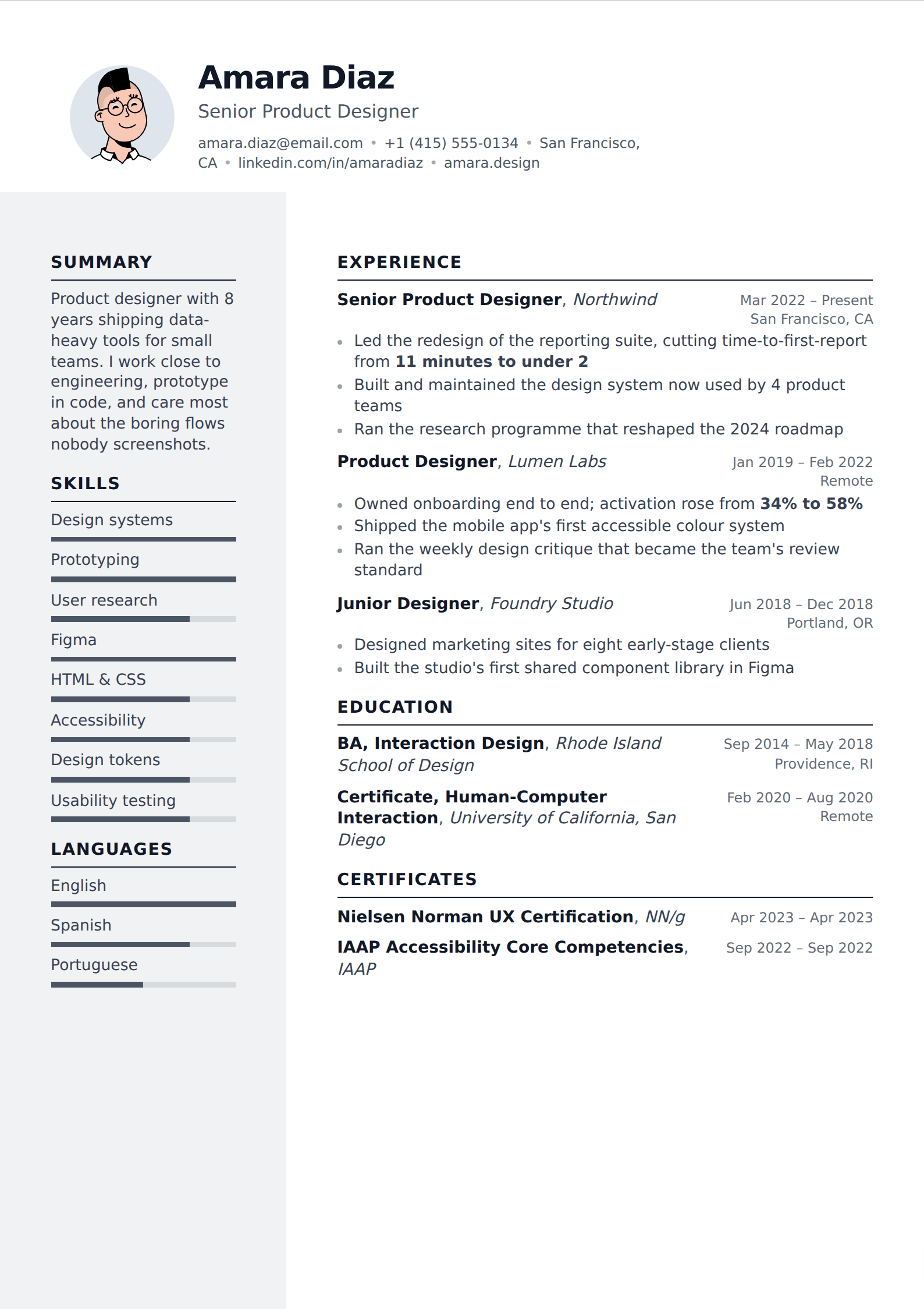 Syntax resume and CV template