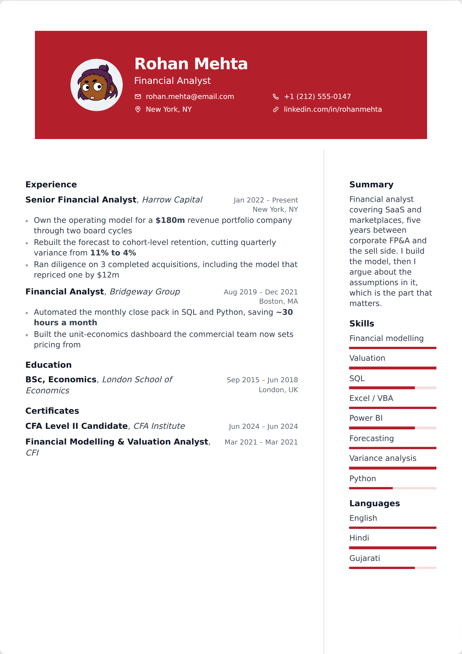Tokyo resume template