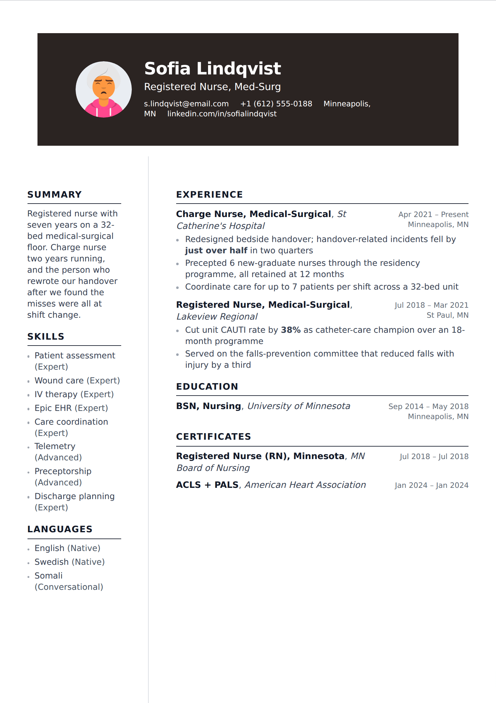 Truffle resume and CV template